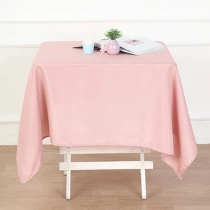 54" Dusty Rose SQUARE POLYESTER TABLECLOTH Wedding Party Catering Linens - Picture 1 of 6