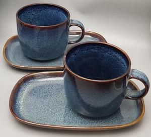 IKEA GLADELIG 2x Kaffeebecher + 2x kleine Teller blau 4tlg TOP - Bild 1 von 15