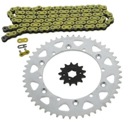 Yamaha YZ250 250 1987-1990, 1994-1998 cadena amarilla y piñón 13/50 114L Foto 1 de 4