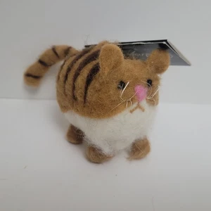 The Christmas Shoppe Fat Cat Hanging Christmas Ornament Felt NWT - Picture 1 of 4