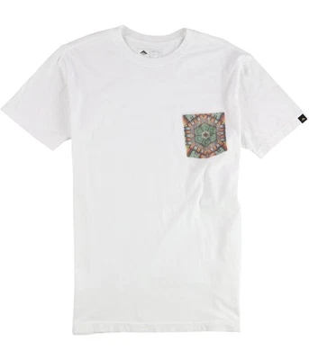 Emerica. Mens Peyote Flower Pocket Basic T-Shirt, white, L - Image 1 of 2
