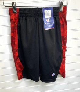 Pantalones cortos deportivos Champion para niños talla 7/8 negros/rojos nuevos con etiquetas - Imagen 1 de 6