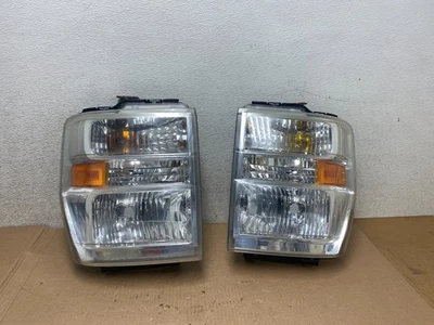 2008-2014 Ford Econoline E150 E250 E350 Left+Right Headlights R1271 DW - Image 1 of 4