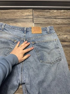 VINTAGE Levi's 565 Men Jeans 38x30 Blue 90s Denim Loose Fit Wide Leg Made In USA - Picture 1 of 8