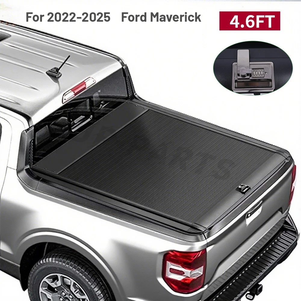Calffree Hard Tri-Fold Tonneau Cover For 2022-2026 Ford Maverick 4.6ft Bed - Weather Resistant Truck Bed Cover