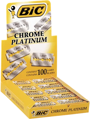 BIC Rasierklingen, 100 Stück, Chrome Platinum, für jeden Rasierhobel, rostfrei - Bild 1 von 4