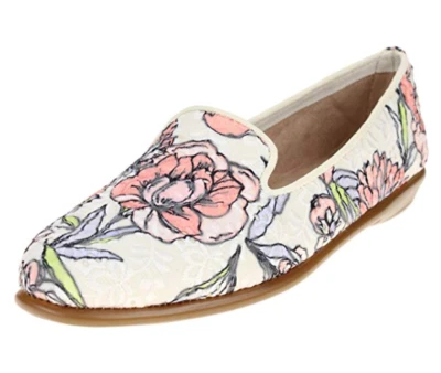 AEROSOLES Blanco Floral Betunia Mocasín Zapatos Planos 10 $89.00 NUEVO EN CAJA Foto 1 de 4