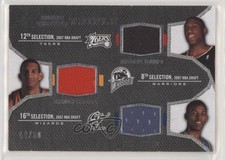 2007 SP Threads Triple Silver /50 Thaddeus Young Nick Brandan Wright Rookie RC