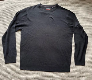 Pierre Cardin Paris men's long sleeve knit sweater pullover round  black sz XXL - Picture 1 of 7