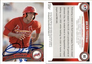 Oscar Taveras Signed 2011 Topps Pro Debut #80 RC Card Auto AU