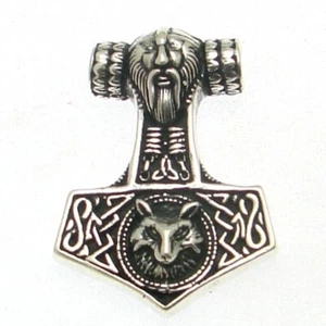 Thos Hammer fuchs Viking Pendant 925er Silver Symbol Jewelry - New - Picture 1 of 1