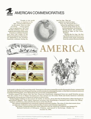 #376 50c Bering Land Bridge #C131 1991 USPS COMMEMORATIVE STAMP PANEL - Image 1 of 2