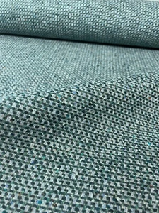 4.75 yds Luum Graph Speck Waterwheel Blue, Green, & Gray Wool Upholstery Fabric - Picture 1 of 11