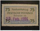 Germany 75 Deutsche Pf 1964 Wechselsteuer Fiscal Tax Due Revenue Official Servic