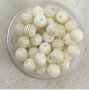  100pcs 8mm color Resin striped beads color round bead - Picture 1 of 37