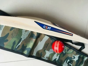 English Willow Cricket Bat Grade-1 Free Leather ball ,Sticker ( Nature India) - Picture 1 of 5