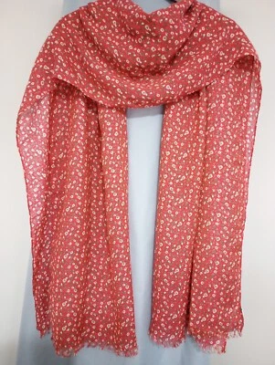 bufanda mujer, cómoda, suave - 50% lana, 40% algodón, floral, ancha, hecha en I Foto 1 de 4