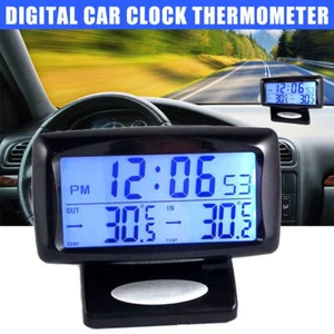 Elektronische Uhr Innen-Außentemperaturanzeige Auto LKW Fahrzeugzubehör - Bild 1 von 8