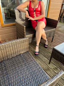 Wet Look Micro Mini Bodycon Dress Ringlet Detail PVC Vinyl Fitted Sleeveless - Picture 1 of 49