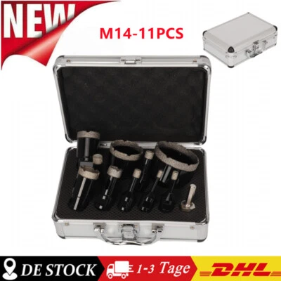 11tlg Diamantbohrer Bohrkronen Lochsäge Set M14 Fliesenbohrer Hohlbohrer Granit - Bild 1 von 4