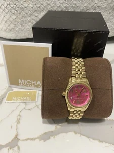 Michael Kors Mk3285 Petite Pink Rose Gold Stainless Steel + Box And Instructions - Picture 1 of 22