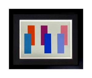 Josef Albers Original Silkscreen [V-5b] Limited Edition w/Frame Included - Picture 1 of 9