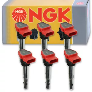 6 pcs NGK Ignition Coil for 2006-2011 Audi A6 3.2L V6 - Spark Plug Tune Up mh - Picture 1 of 5