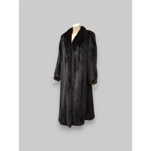 Vintage Dark Brown Mink Coat -Large - Picture 1 of 9