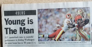 49ERS: Young is the Man San Franciscio Examiner 9. 13. 98. - Bild 1 von 7