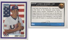 2010 Bowman Draft Chrome Picks Retail Purple Refractor Corey Seager #BDPP108