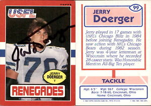 Jerry Doerger Signed 1985 Topps USFL #99 Card Orlando Renegades Auto AU