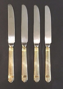 Farberware Marissa Gold Elektroplate Besteck 9-1/4" Tafelmesser (4) - Bild 1 von 6