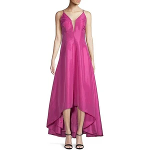 Calvin Klein Kleid Rosa Träger V-Ausschnitt Netz Abend Formell Maxikleid Gr. 14 - Bild 1 von 11