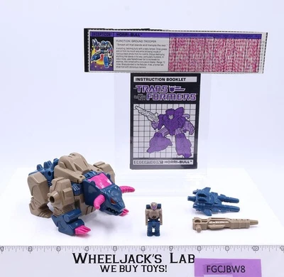 Horri-Bull 100% Complete Vintage 1988 G1 Transformers Hasbro Action Figure - Image 1 of 4
