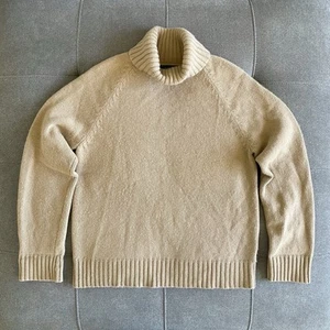 Lauren Ralph Lauren Sweater Womens XL Tan Merino Wool Angora Cashmere Turtleneck - Picture 1 of 7