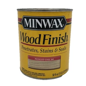 Minwax Pickled Oak 260 Wood Finish Oil-Based Wood Stain 1 Quart New Discontinued - Picture 1 of 7