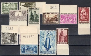 Belgio 1933 Abbazia di Orval, II serie n° 363/74. Certificato: CiBaFil SRLS. Cat - Picture 1 of 2