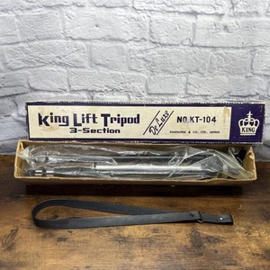 Vintage NEW NOS King Lift Tripod 3 Section KT-104 Japan De Luxe Asanuma & Co - Picture 1 of 17