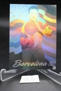 1992 Lime rock ~ Larry Bird No.3 ~ Barcelona 92  Hologram~ Team USA - Picture 1 of 2