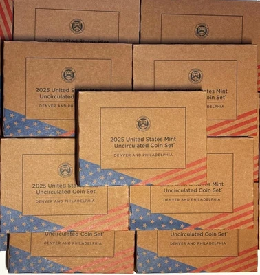 2025 US MINT UNCIRCULATED DENVER & PHILADELPHIA SET 20 COINS  SEALED BOX 25RJ % - Image 1 of 4
