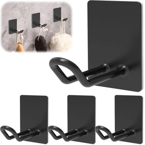 4 Pcs Self Adhesive Hooks Heavy Duty, Large Stainless Steel Towel Hooks,Stick... - Picture 1 of 7
