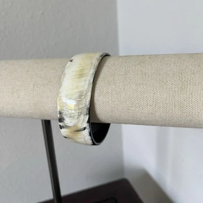 Pulsera Brazalete Cuerno Natural Western Boho, Retro, Vaquera, Atemporal, Ligera Foto 1 de 4