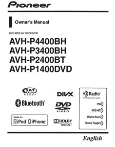 Pioneer AVH-P3400BH AV Receiver Owners Manual - Picture 1 of 1