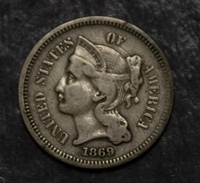 1869 Three Cent Nickel VF  XF  Lot 2468 - Image 1 of 2
