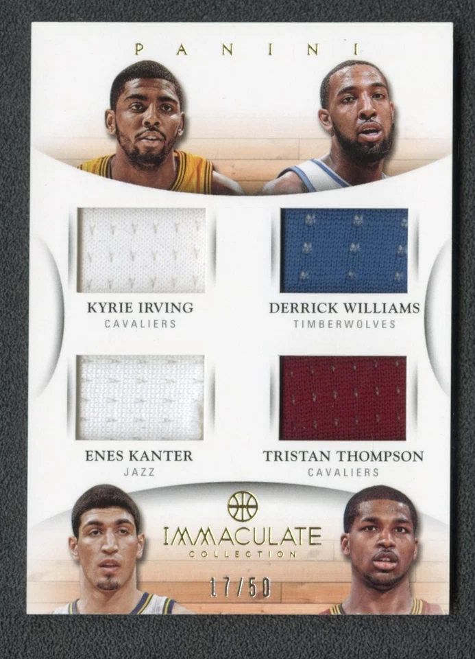 2012-13 Panini Immaculate Quad Patch /50 Kyrie Irving Tristan Thompson - Image 1 of 2