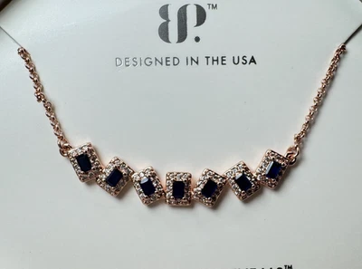 Bomb Party Sept Necklace - NK30694 Wrapped In A Spell - Sapphire on Rose Gold - Image 1 of 3