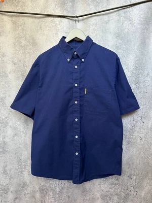 Armani Jeans Vintage Short Sleeve Shirt Blue Button Up Men's Size Large - Image 1 of 4