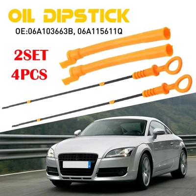 4X Tubo indicador de nivel de aceite para Audi TT VW Beetle Golf Jetta 06A103663B Foto 1 de 4