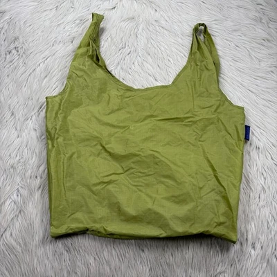 Bolso de Mano Baggu Verde Ripstop Nylon Shopper 15" x 15" Foto 1 de 4