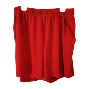 Athletic Works Mesh Shorts 2XL Men's Red Elastic Waist Comfortable Soft - Picture 1 of 3